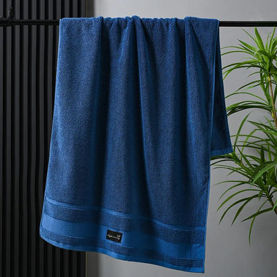 Set de toallas de hotel de lujo de algodón puro con patrón de rayas gruesas y diseño jacquard