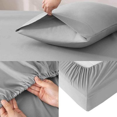 100% de fibra de poliéster ropa de cama de tejido blando de lujo ropa de cama de comodidad de lujo microfibra cepillada