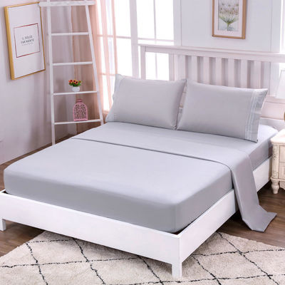 Super King Size Líneas de cama de microfibra sólida con tejido tejido y servicio OEM