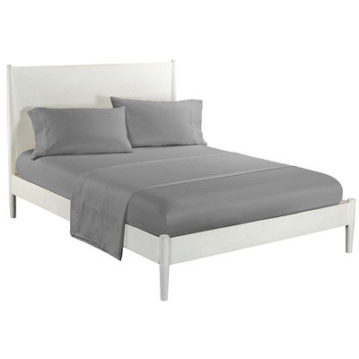 Conjunto de cama blanda sostenible 1800TC de algodón egipcio sólido con sábanas de cama de mantel de 4 piezas