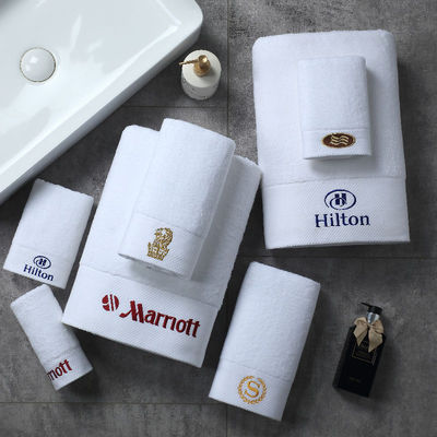 Set de toallas de baño de hotel de cinco estrellas con tamaño personalizado en SOLID COLOR 16S Toallas de algodón