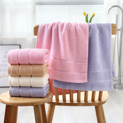 Logotipo de bordado Toalla de algodón para niños Mujeres Casa Hotel Spa Ect 35 * 75 cm / 70 * 140 cm