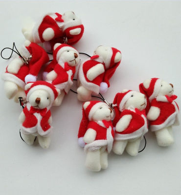 Mini Osito de Muñecas de Navidad 6cm Plush juguete Teddy Bear muñeco colgante con 6 * 3 * 2cm Tamaño