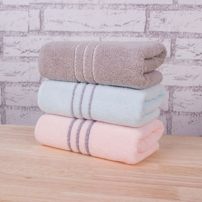 Patrón de color puro Peinado de algodón de lujo Baño Toallas para manos y cara para todas las edades y géneros
