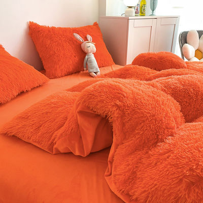 Ins Moss Green Luxury Shaggy Warm Mink Velvet Crystal Linenas de cama para el invierno