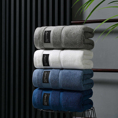 Logotipo personalizado Conjunto de toallas de baño de algodón puro de lujo súper absorbente Ideal para el hogar u hotel