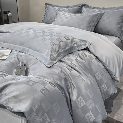 Luxo personalizado Jacquard ropa de cama conjuntos de colecciones 4 Pcs almohadilla cubierta de colchoneta conjuntos