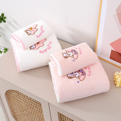 Home Melody Baby Bath Towel Set Coral Velvet No derramamiento Absorbente Regalo de bodas