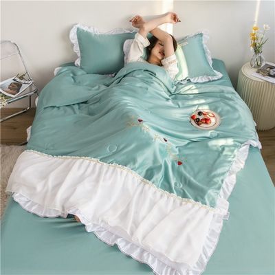 Llantas de ropa de cama de seda lavada de lujo con mantel suave y transpirable 2024