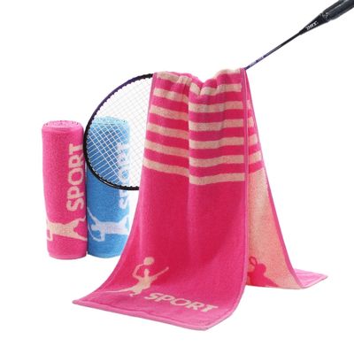 Toalla deportiva de algodón tejido de color 27.5*110 Tamaño Logo perfecto para el bádminton y el tenis