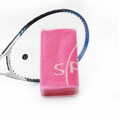 Toalla deportiva de algodón tejido de color 27.5*110 Tamaño Logo perfecto para el bádminton y el tenis