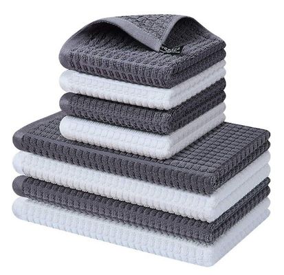 Toalla cuadrada de waffle para lavar platos suave no adhesiva sin pérdida de color Toalla para el cabello de piña