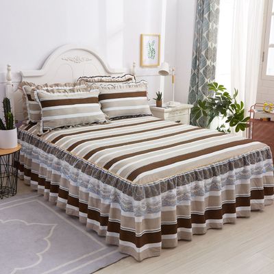 Pantalón de cama de encaje doble no tóxico con sábanas de cama, funda de almohada y cubierta protectora
