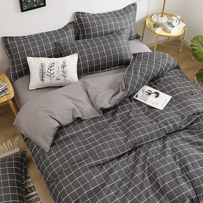 Suministro 100% de tejido de poliéster de lujo Seti de ropa de cama de cubierta de edredón con caja de almohada de 2pcs