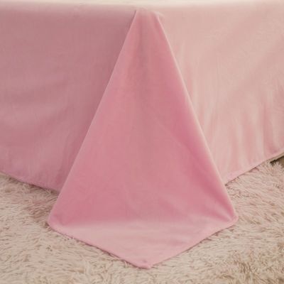 Densidad de tela 173 * 118 Set de ropa de cama de terciopelo de conejo de cristal de leche de visón de 4 piezas de colores