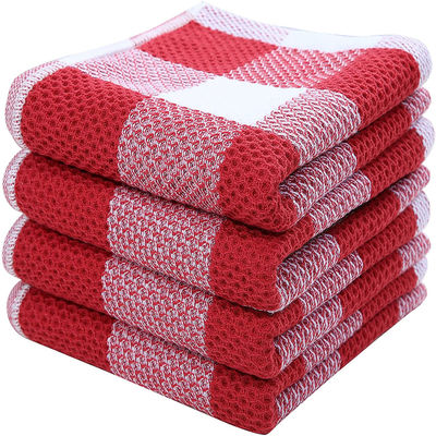 Material de algodón de toalla de gofres cuadrados engrosados para regalos absorbentes