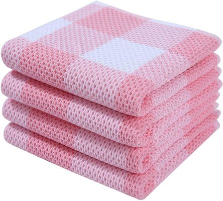 Material de algodón de toalla de gofres cuadrados engrosados para regalos absorbentes