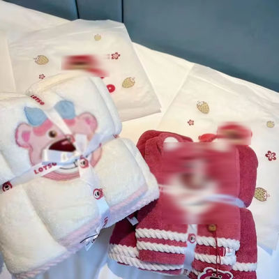 Polyester / algodón 2PCS grueso conjunto de toallas de baño para la playa conjunto de toallas regalos de boda