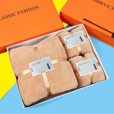 Bolsa de malla y caja de regalos incluida con toalla para adultos de microfibra Set Toalla de baño 70 * 140cm para SPA