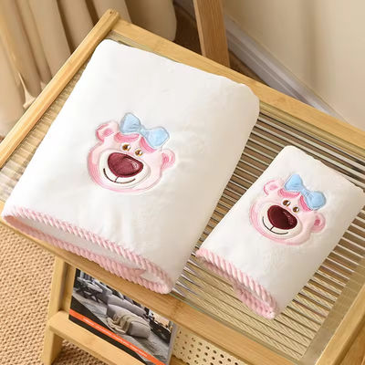 Polyester / algodón 2PCS grueso conjunto de toallas de baño para la playa conjunto de toallas regalos de boda