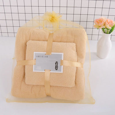 Confección de toallas de baño de lana de coral gruesa y absorbente con diseños de impresión personalizados