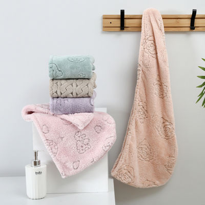 Microfibra suave y amigable para la piel con tapa para el cabello seco de absorción rápida 65 * 25cm patrón de novedad