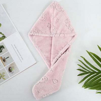 Microfibra suave y amigable para la piel con tapa para el cabello seco de absorción rápida 65 * 25cm patrón de novedad