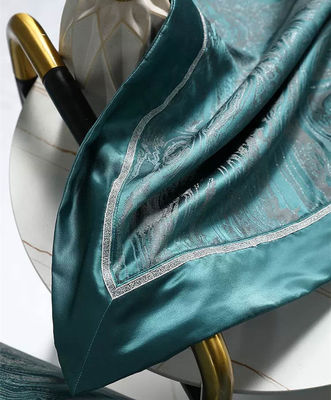 Impresión de pantalla rotativa de lujo de 19 mm de algodón de seda Jacquard 4Pcs Set de ropa de cama de cubierta de colcha