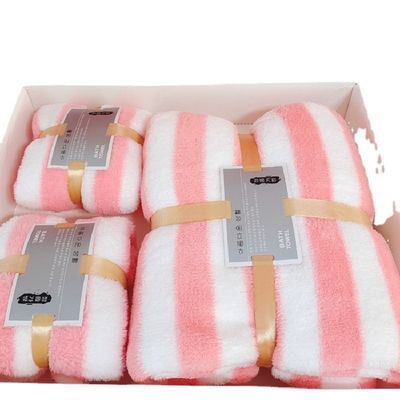 Conjunto Cationico de Plush Tricotado de Warp Espeso 3 en 1 Toallita para Baño de Diseño como se muestra