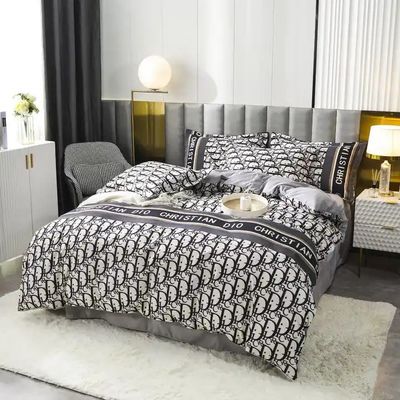 100% de fibra de poliéster regalo de Navidad de lujo 4 piezas Set de ropa de cama para adultos