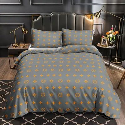 100% de fibra de poliéster regalo de Navidad de lujo 4 piezas Set de ropa de cama para adultos