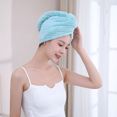 Capo de secado de cabello de alta densidad para mujeres 88g-90g Turbante de secado rápido con bordados de dibujos animados