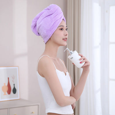 Capo de secado de cabello de alta densidad para mujeres 88g-90g Turbante de secado rápido con bordados de dibujos animados