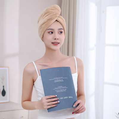 Capo de secado de cabello de alta densidad para mujeres 88g-90g Turbante de secado rápido con bordados de dibujos animados