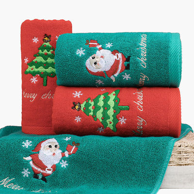 Set de toallas de mano bordadas de Navidad Toallas de baño de algodón 100% en caja de regalo para todos