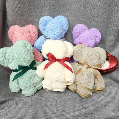 Mejor Regalo de Etiqueta Privada Ducha de Oso Cariñoso Microfibra Mucho Regalo Conjuntos Toallas Faciales 35 * 75cm
