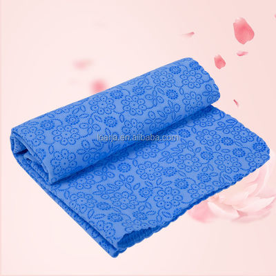 Toalla de PVA azul claro 3D de secado rápido para desvanecerse fácilmente las arrugas y frotar el cabello con baño multifunción