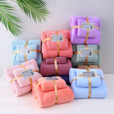 3Pcs conjunto de toallas de baño Super fuerte absorción de agua para el hogar hotel recuerdos de boda
