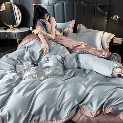 Conjunto de ropa de cama de estilo europeo Conjunto de edredones con material de fibra de poliéster 100% poliéster