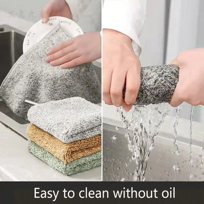 35g Limpieza de moda Limpieza de manos Bamboo orgánico Carbón toalla Paño de cocina