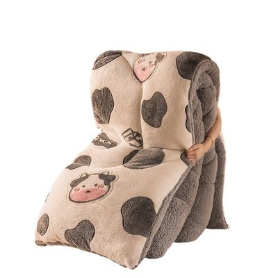 Logotipo personalizado Sábana de cama Sábana de terciopelo bordado cálido Sábana gruesa de invierno Sábana de peluche lista