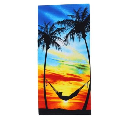 Diseños personalizados soportados Super suave impresa microfibra 100% poliéster toalla de playa