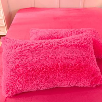 Modelo moderno personalizable Color del arcoíris Falsa Piel Veludo Pelusa Plush Seti de ropa de cama suave