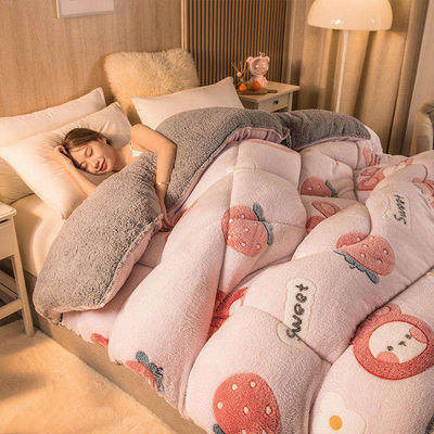 Estilo moderno súper suave cálido acogedor Tejido de poliéster tela King tamaño de ropa de cama ajustada
