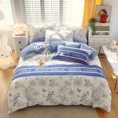 Casa cálida acogedora lujosa transpirable súper suave sábanas de cama 4 piezas sábanas de cama conjunto