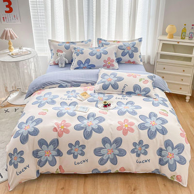 Casa cálida acogedora lujosa transpirable súper suave sábanas de cama 4 piezas sábanas de cama conjunto