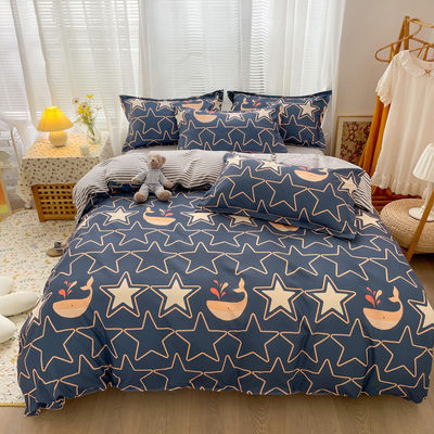 Casa cálida acogedora lujosa transpirable súper suave sábanas de cama 4 piezas sábanas de cama conjunto