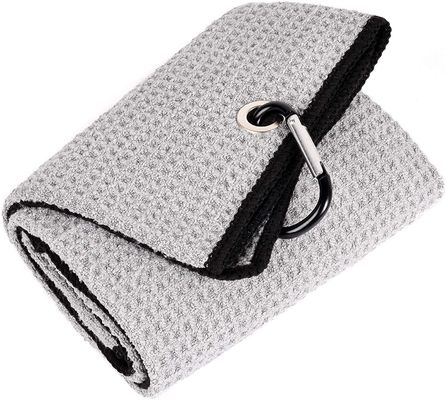 Toalla de golf de microfibra con diseño de gofres y gancho 30*50cm/40*60cm