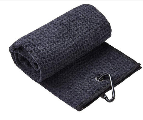 Toalla de golf de microfibra con diseño de gofres y gancho 30*50cm/40*60cm