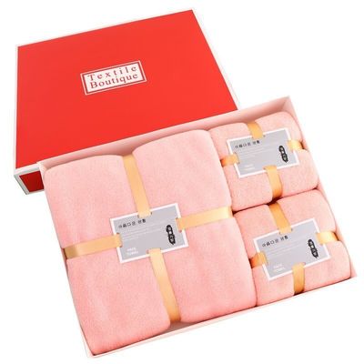 Conjunto de ropa de cama personalizado diseños de lana de coral gruesa suave absorbente de toalla facial conjunto de baño